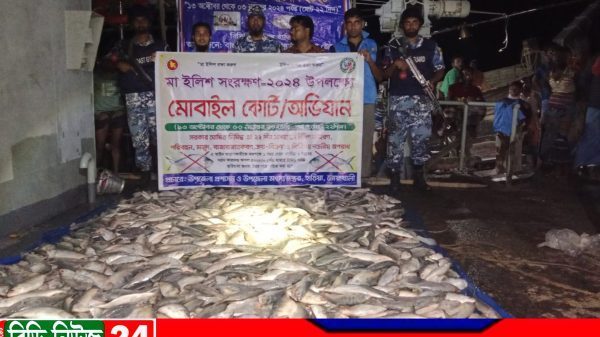 হাতিয়াতে ৩৬ জেলে আটক,এতিমখানায় গেল ১০মণ ইলিশ
