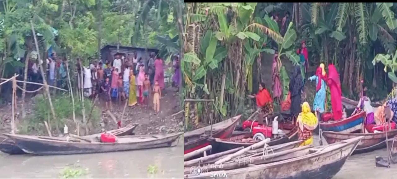 দুমকিতে মা ইলিশ শিকার বন্ধে অভিযানে বাধা জেলেদের হামলায় ট্রলার ক্ষতিগ্রস্ত