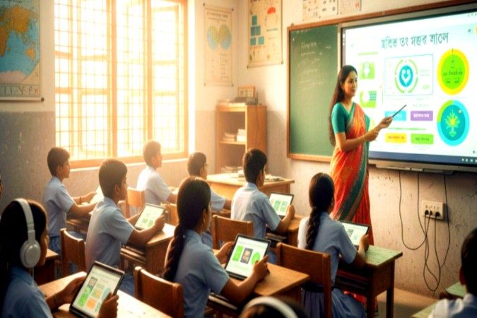 শিক্ষাখাতে ডিজিটাল সেবার জয়যাত্রা: শ্রেণিকক্ষ থেকে হাতের মুঠোয় জ্ঞান